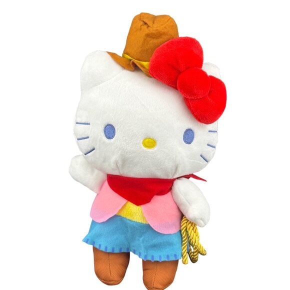 Hello Kitty Cowboy Plush‎ Doll 2024 Sanrio 11" Western Outfit Collectible Toy - Picture 1 of 7
